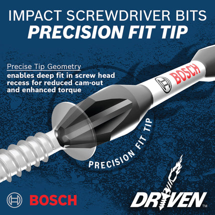 BOSCH ITDT20115 15-Pack 1 in. Driven Torx #20 Impact Tough Screwdriving Insert Bits
