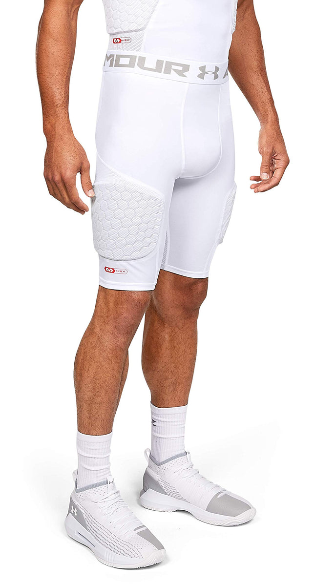 Under Armour Gameday Armour 3-Pad Short Bball-WHT,XL