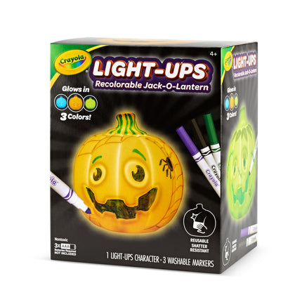 CRAYOLA Light Ups: Pumpkin | Washable Pumpkin Halloween Night Light | Colour, Wash, Repeat! | Batteries Not Included | For Ages 3+