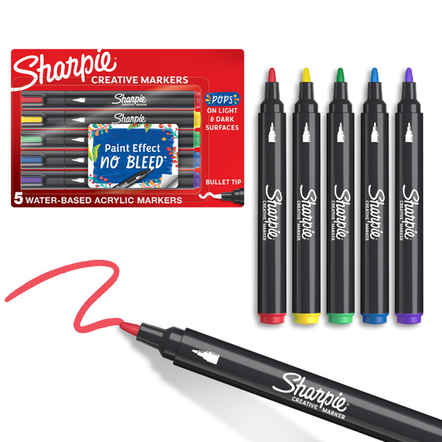 SHARPIE Creative Markers, Water-Based Acrylic Mark