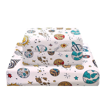 JSD Space Theme Galaxy Kids Twin Sheet Set 3 Piece