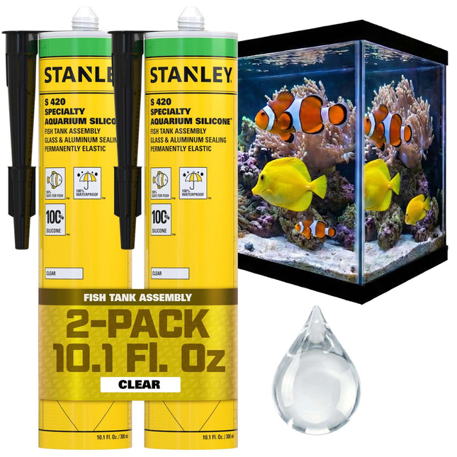 Stanley Waterproof Aquarium Silicone - 2x10.1 Fl. 