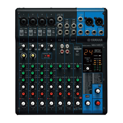 Yamaha MG10XU 10-Channel Analog Mixer, with 4 Micr