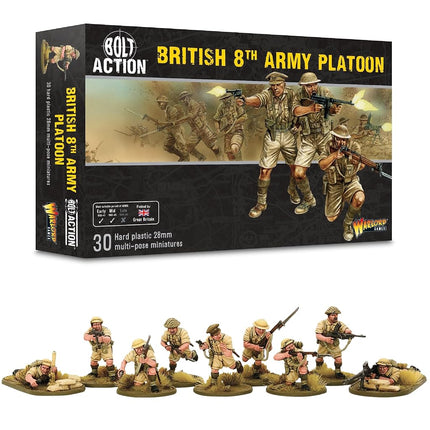 British 8th Army Infantry - 28mm Scale Plastic Min