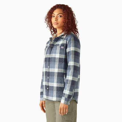 Chaqueta de Franela con Capucha Dickies para Mujer, Índigo Retro, XS
