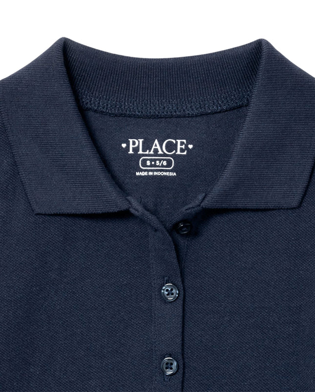 The Children's Place Vestido Polo Piqué de Uniforme para Niñas Paquete de 2, Tidal Individual, Grande