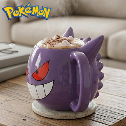 Silver Buffalo Pokemon Ceramic 3D Sculpted Mug Featuring Gengar, 20 Ounces