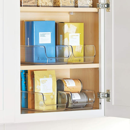 InterDesign Linus Refrigerator and Freezer Storage Organizer Bins for Kitchen, 11" x 5.5" x 3.5", Set of 2, Clear