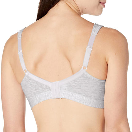 PLAYTEX Womens 18 Hour Ultimate Lift & Support Cotton Stretch Wireless Bra Us474c, Grey Heather, 36D