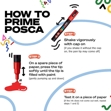 Posca - Uni Mitsubishi Pencil - Marker MOP'R - Round Tip XXL 3-19mm - Ergonomic Shape Half Ride Body - Water-Based Marker - For Any Surface - (Red)