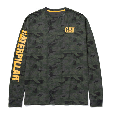Caterpillar Trademark Banner Long Sleeve Tee Shirt