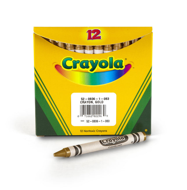 Crayons Crayola, Or, Recharge de crayon de couleur unique, 12 crayons en vrac, Fournitures scolaires