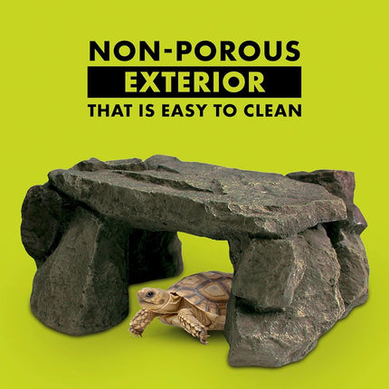 Zilla Pet Reptile Terrarium Shale Rock Den Décor, Basking Rock and Hide for Bearded Dragons and Other Reptiles, Medium