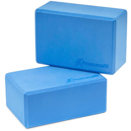 ProsourceFit Foam Yoga Blocks, High Density EVA Yoga Bricks (Set of 2), Aqua