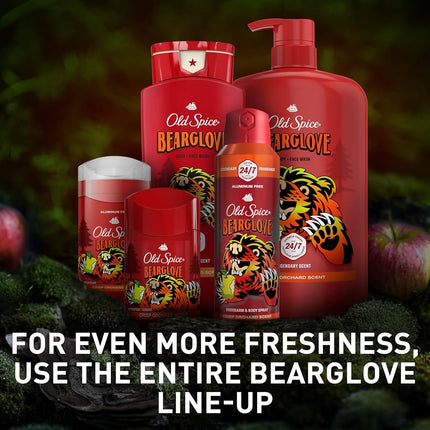 Old Spice Wild Bearglove Scent Body Wash for Men, 30.0 Fluid Ounce (Pack of 4)