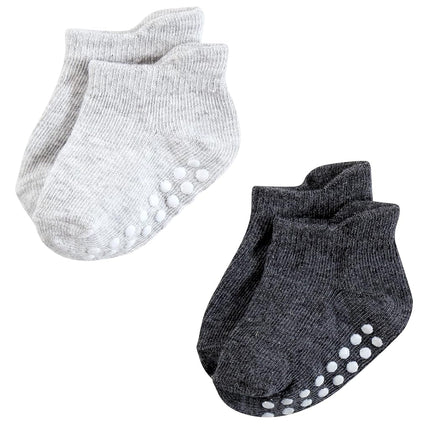 Hudson Baby Chaussettes antidérapantes invisibles unisexe pour bébé, rayures noires et blanches, 12-24 mois