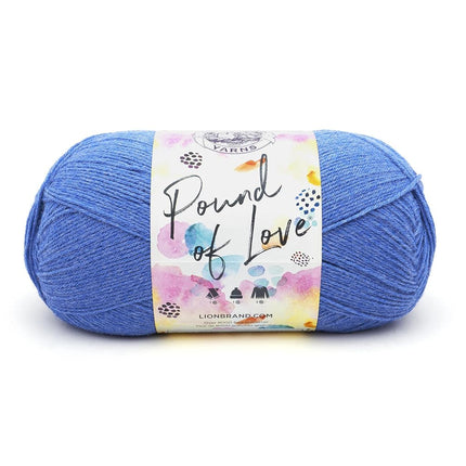 Lion Brand Acrylic Pound of Love Baby Yarn-Denim