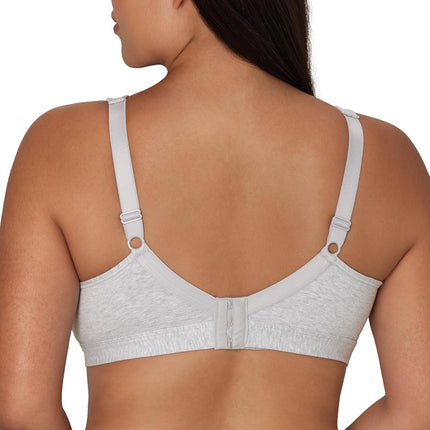 Playtex Women's 18 Hour Lift & Support Cool Comfort Cotton Stretch Bra Full Coverage, Grey Heather, 42DD