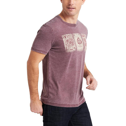 Lucky Brand Men's Poker Cards Tee Shirt - red - XL