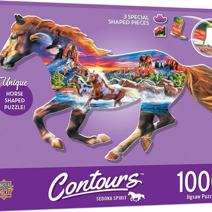 Masterpieces Contours RUNNING HORSE - 1000 piece shaped jigsaw puzzle