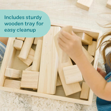 Melissa & Doug 60 Wood Building Blocks | Developmental Toy | Toy Blocks & Building | Age 3+ | 60 Piece Set|Gift for Boy or Girl