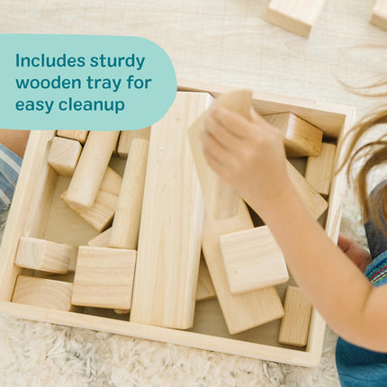 Melissa & Doug 60 Wood Building Blocks | Developmental Toy | Toy Blocks & Building | Age 3+ | 60 Piece Set|Gift for Boy or Girl