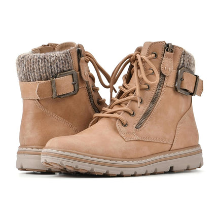 CLIFFS BY WHITE MOUNTAIN Women's Kelsie Hiking Boot, Wheat/Fabric, 7 UK
