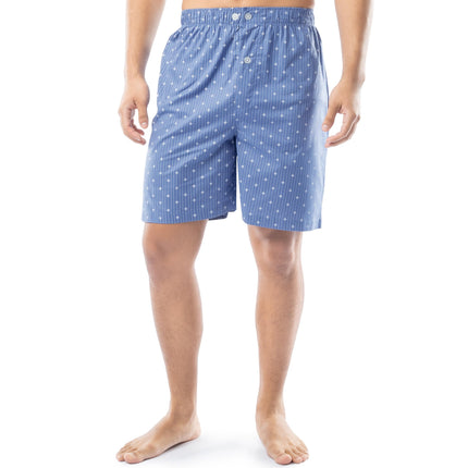 Fruit of The Loom Pijama de Manga Corta de Popelina para Hombre, Azul Medio, 5X