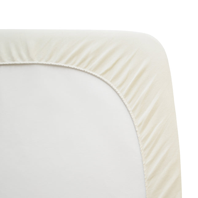 Funda de colchón ajustable acolchada impermeable natural para cuna de American Baby Company hecha con algodón orgánico - Sin vinilo