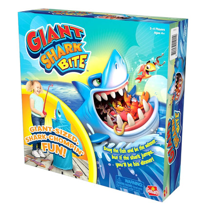 Goliath Games Giant Shark Bite: Snag the Fish and Be The Winner! | Kids Party Action Games | For 2-4 Players | Ages 4+