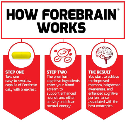 Forebrain Cognitive Performance Nootropic with COGNIGRAPE & Thinkamine – Improve Memory, Focus, Clarity, & Mental Energy, Force Factor, 30ct.