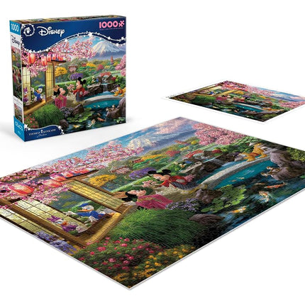 Ceaco - Disney - Thomas Kinkade - Mickey & Minnie in Japan - 1000 Piece Jigsaw Puzzle for Adults - Challenging Puzzle Perfect for Game Nights - Finished Size is 26.5 x 19
