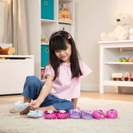 Melissa & Doug Costume Role Play Collection - Step In Style! Dress-Up Shoes Set (4 Pairs) - Princess Play Shoes for Kids Ages 3+