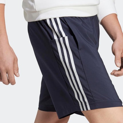 adidas Men's Essentials Single Jersey 3-Stripes Shorts, Ink/White, Small