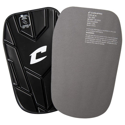 CHAMPRO C-Flex NOCSAE Soccer Shin Guard Insert with Compression Sleeves, Large