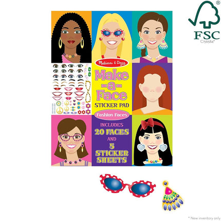 Make a Face Fashion Faces sticker pads - 250 stickers per Pack [Jan 01, 2013]