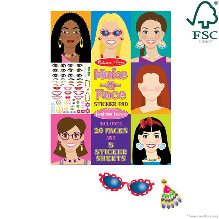Make a Face Fashion Faces sticker pads - 250 stickers per Pack [Jan 01, 2013]