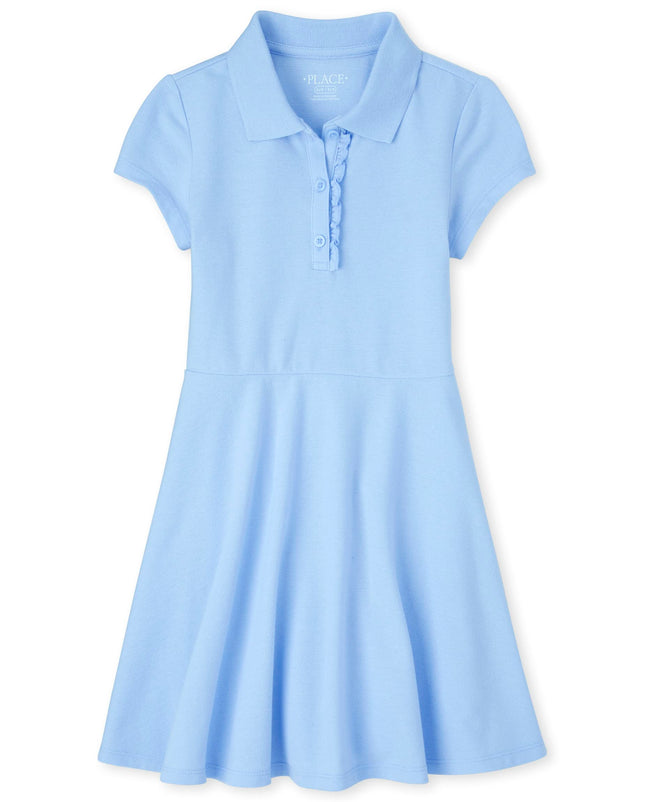 The Children's Place Girls' Short Sleeve Ruffle Po