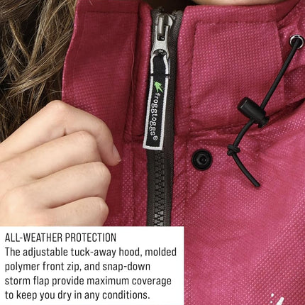 FROGG TOGGS Women's Standard Classic Pro Action Waterproof Rain Jacket, Cherry, Medium