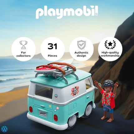 Playmobil | Collector Cars | Volkswagen T1 Camper | Model car for adults & children | With stickers for personalization | Gift for car fans & collectors | Detailed design | 71857