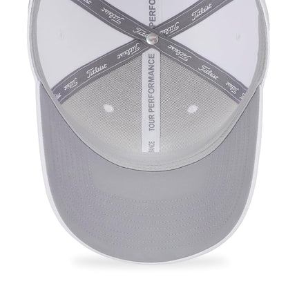 Titleist Men's Standard Tour Performance Golf Hat, White/Gray