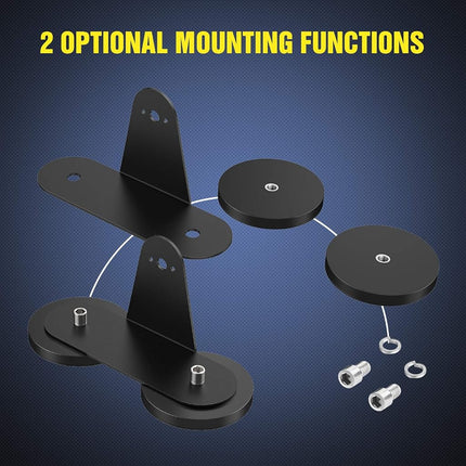 Nilight 2PCS Magnetic Base LED Light Bar Mounting Brackets, Powerful Sucker Holder for Straight Curved Side-Mounted Light Bar Mounting on Hood Roof