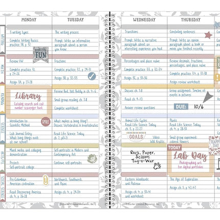 Teacher Created Resources Classroom Cottage Teacher Planner (TCR7195)