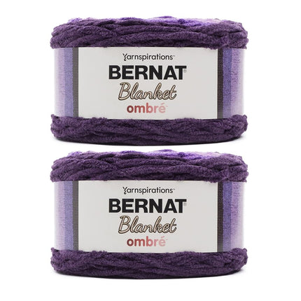 Bernat Blanket Ombre Eggplant Ombre Yarn - 2 Pack 