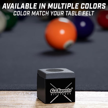GoSports Premium Pool Cue Chalk Cube 12 Pack - Black Billiards Pool Stick Chalk