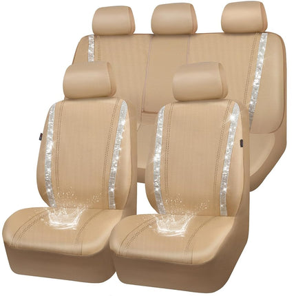 CAR PASS Bling Car Seat Covers Full Set, Shining G