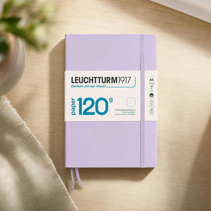 Notebook Hardcover Medium (A5), 120g Edition, Dotted, 203 pages, Lilac