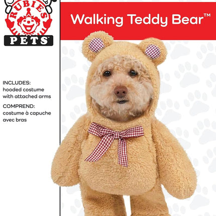 Rubies Official Walking Teddy Bear Pet Costume, Size Medium Halloween Halloween