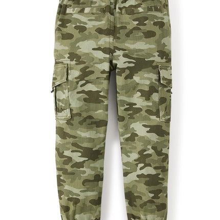 Pantalon cargo jogger tissé pour garçons et tout-petits Gymboree, Vert camouflage, 7