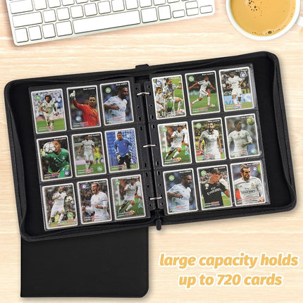 Foalgo Trading Card Binder, Card Collection Binder Album Folder with 720 Side Loading Pockets, 12 Pocket Trading Card Album Folder for TGC,MTG, Baseball Cards, Yugioh, Grew720